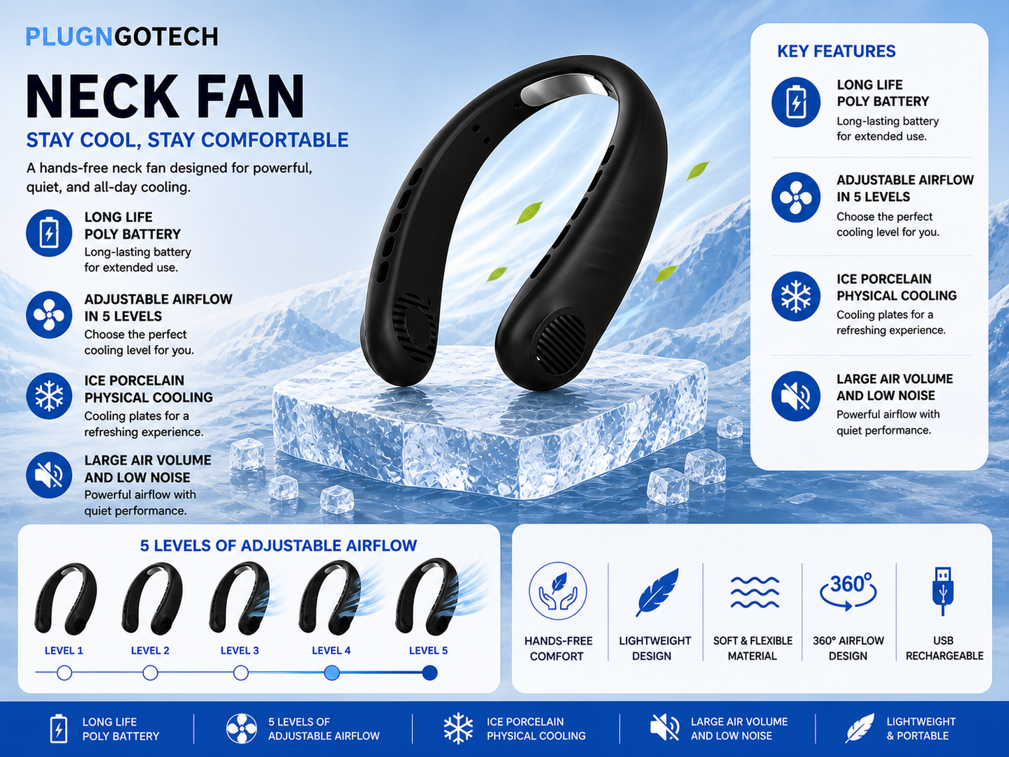 portable neck fan