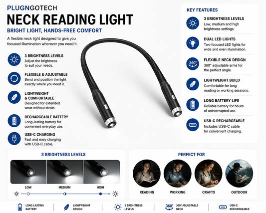 shoulder neck reading light